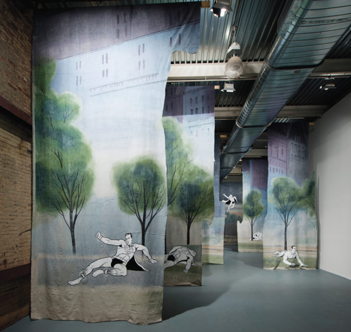 “Not Since Superman Died,” (Installation view), 2014, Jim Shaw,