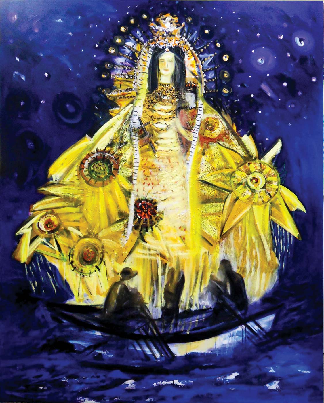 Flora Fong, "Virgen de la Caridad," 2014, Oil on canvas