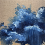 Enholm-CloudStudy-inblue-acryliconunprimedlinen-10×10