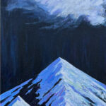 MollyEnholmVelazco_DesertMountains-Winter_2024_Acrylicandiridescenceoncanvas_36x18